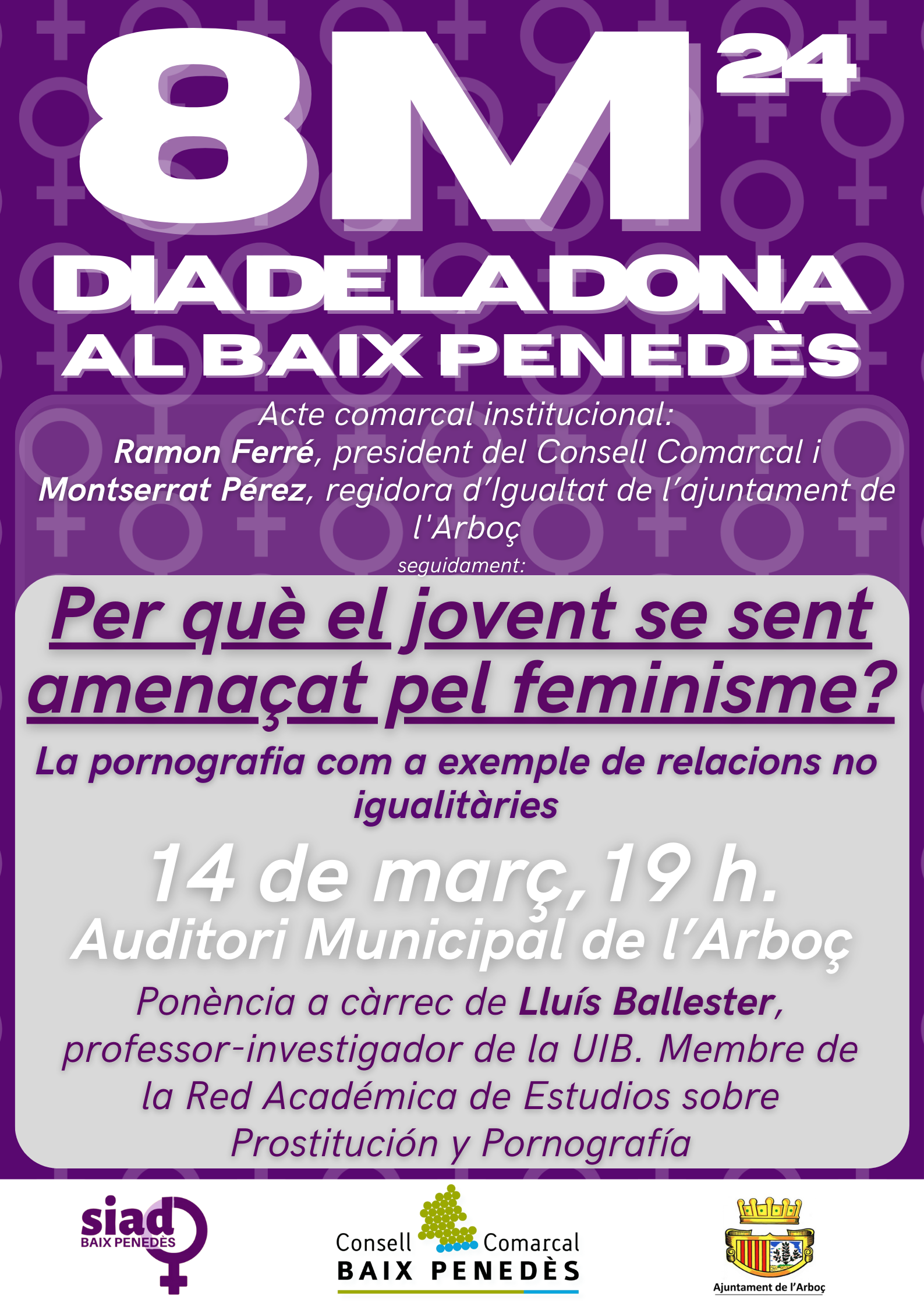 Cartell dia de la dona al Baix Penedès 2024